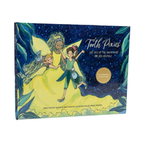 Book cover of 'Tooth Pixies' with illustrations of fairies against a starry night sky.